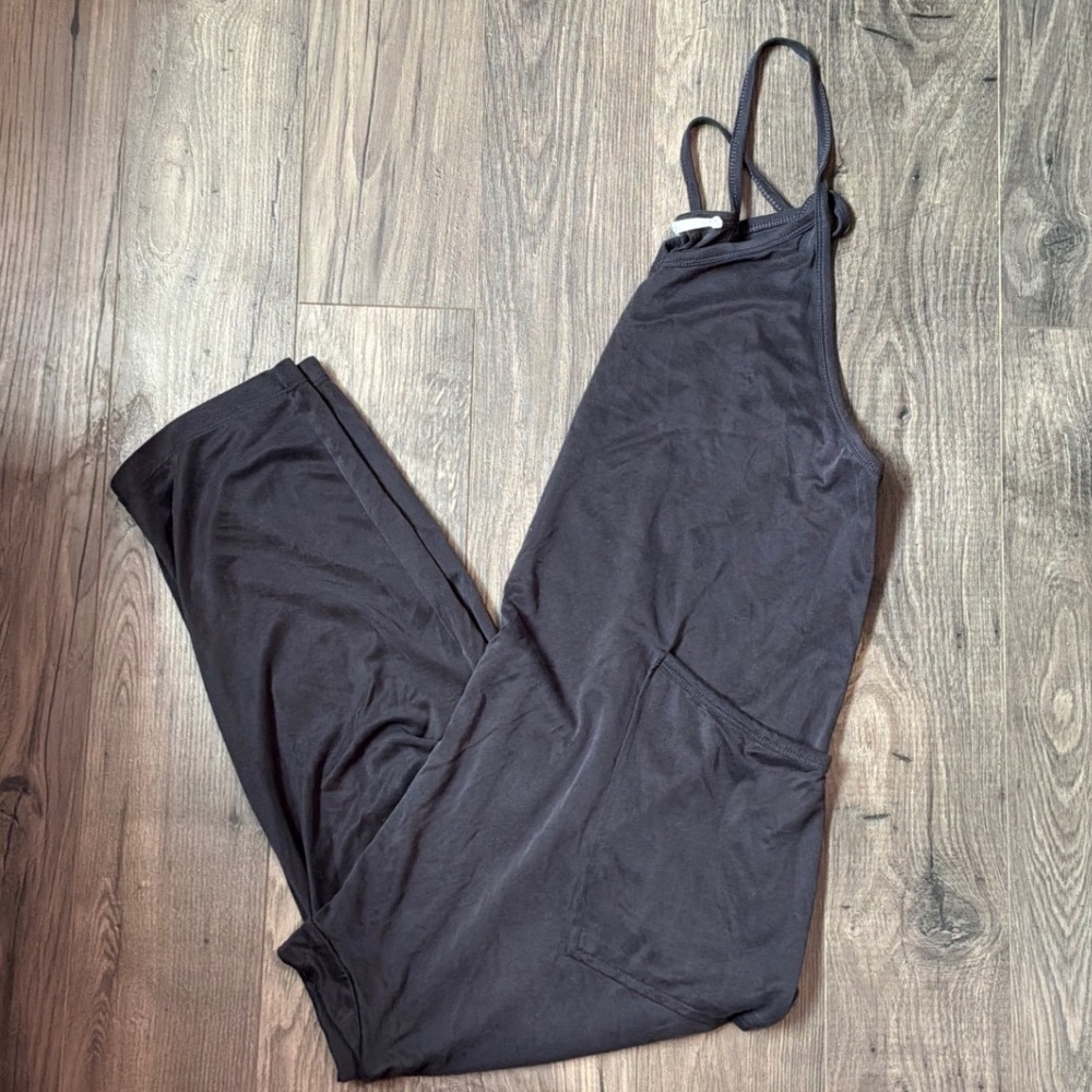 Ces Femme Black Spaghetti Strap Harem Jumpsuit with Pockets Small‎